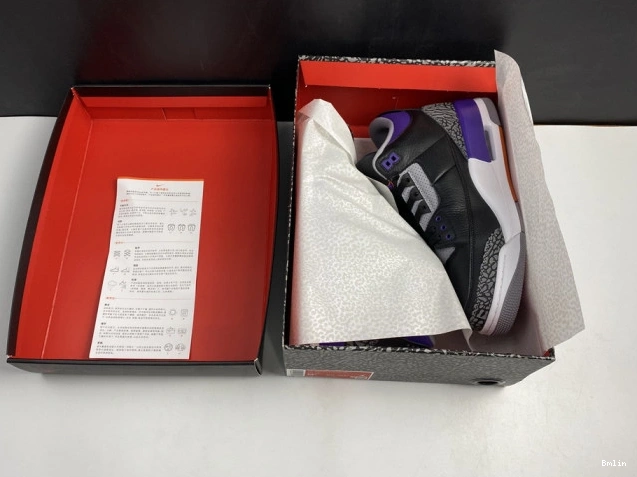 Bmlin Purple 050 Air Retro Black CT8532 Court Jordan 3 0711
